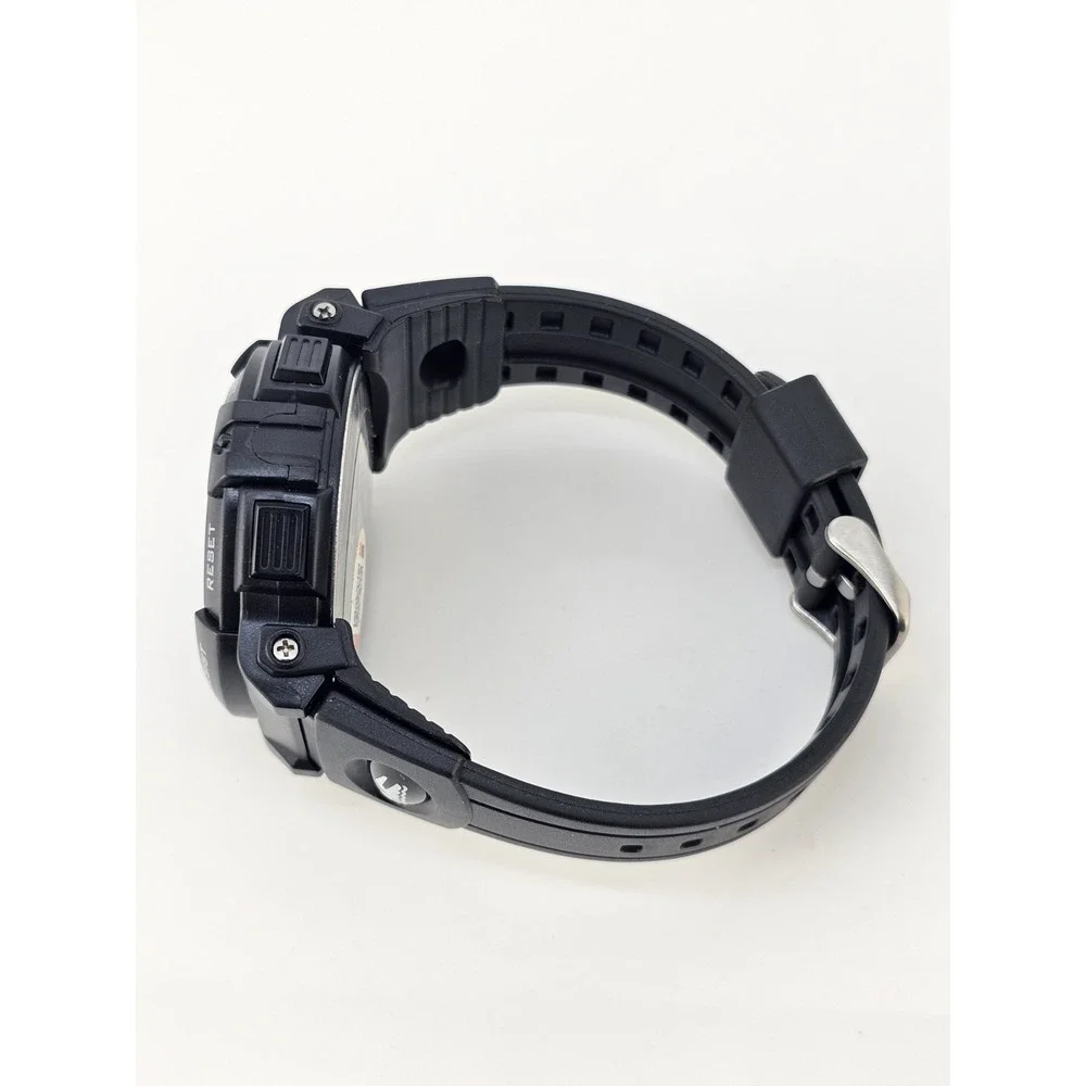 Men's Sports Digital Watch 50MM Black Plastic‎ Bands Working Light Alarm